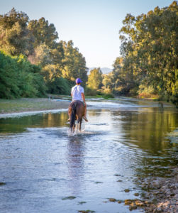 christian byrne on a river hack at polo valley